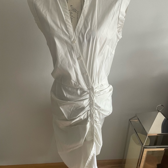 Veronica Beard Ruched Shirt Dress size 10 - Picture 2 of 5